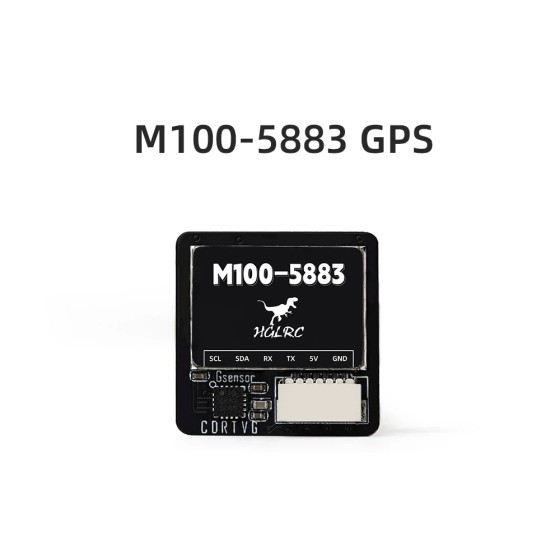 HGLRC M100-5883 GPS Module with Ceramic Antenna On-board LED Indicators 21x21mm for RC Airplane Long Range
